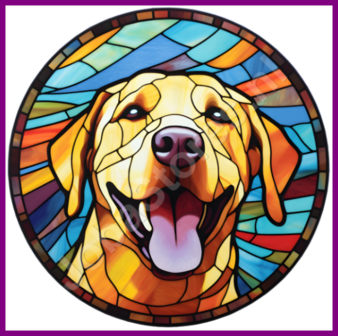 Diamond Painting Glas in lood Hond - Labrador Retriever