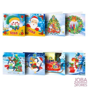 Diamond Painting Weihnachtskarten Set 10 (8 St&uuml;ck)