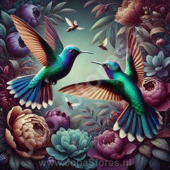 Diamond Painting Zwei Kolibris