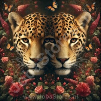 Diamond Painting Zwei Leoparden