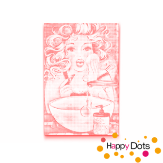 HappyDots DOT Painting Dikke Dames 09 - Make-up 40x50cm - Stippelschilderij Rood