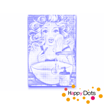 HappyDots DOT Painting Dikke Dames 09 - Make-up 40x50cm - Stippelschilderij Blauw