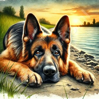 Diamond Painting Deutscher Sch&auml;ferhund