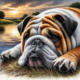 Diamond Painting Englische Bulldogge