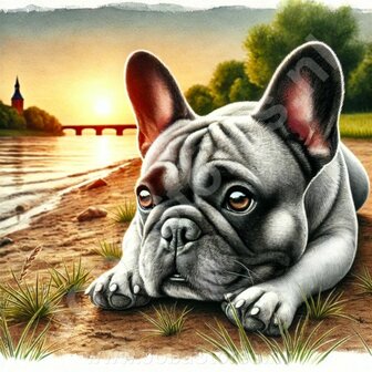 Diamond Painting Franz&ouml;sische Bulldogge