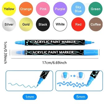 DOT Painting Acryl Stifte Set 12 St&uuml;ck