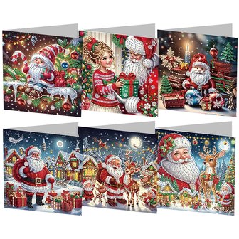 Diamond Painting Weihnachtskarten Set 15 (6 St&uuml;ck)