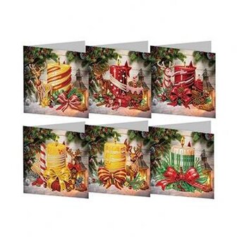 Diamond Painting Weihnachtskarten Set 18 (6 St&uuml;ck)