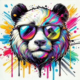 Diamond Painting Panda mit Sonnenbrille