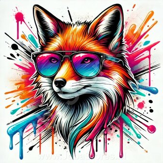 Diamond Painting Fuchs mit Sonnenbrille