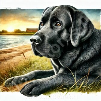 Diamond Painting Schwarzer Labrador