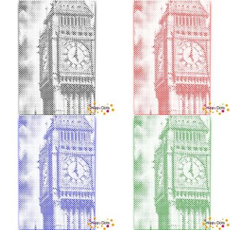 HappyDots DOT Painting Big Ben closeup - Stippelschilderij