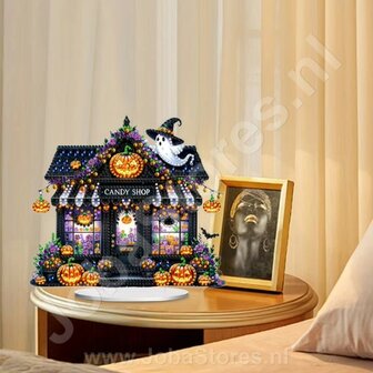 Diamond Painting Stehende Halloween-Ornament S&uuml;&szlig;warenladen (20cm)