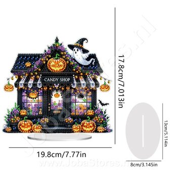 Diamond Painting Stehende Halloween-Ornament S&uuml;&szlig;warenladen (20cm)