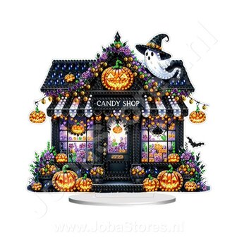 Diamond Painting Stehende Halloween-Ornament S&uuml;&szlig;warenladen (20cm)