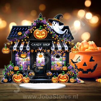 Diamond Painting Stehende Halloween-Ornament S&uuml;&szlig;warenladen (20cm)