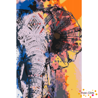 Malen nach Zahlen Elefant 40x60cm (HappyDots)