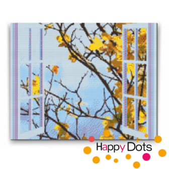 Diamond Painting Fensterblick Herbst (HappyDots)