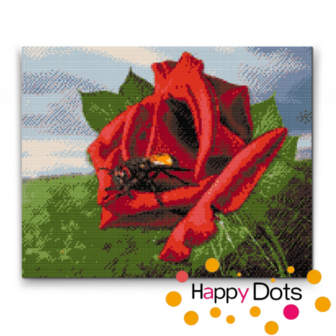 Diamond Painting Rose mit Biene (HappyDots)