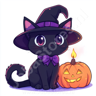 Diamond Painting Halloween Katze 08