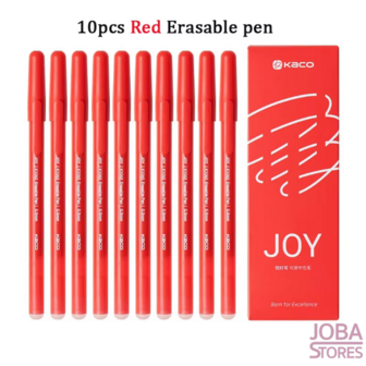 Radierbares Stiftset Kaco Joy Red (10 St&uuml;ck)