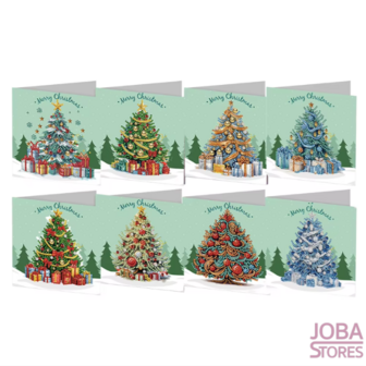 Diamond Painting Weihnachtskarten Set 20 - Weihnachtsbaum