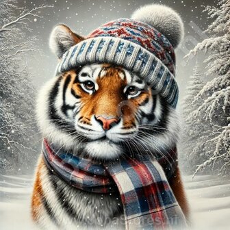 Diamond Painting Winter Tiger