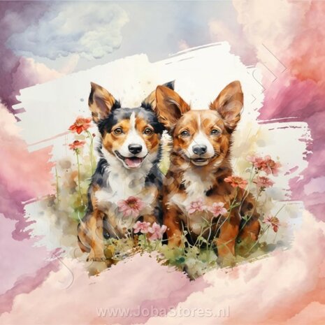 Diamond Painting Aquarel Hond - Basenji