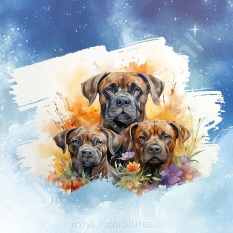 Diamond Painting Aquarel Hond - Bullmastiff