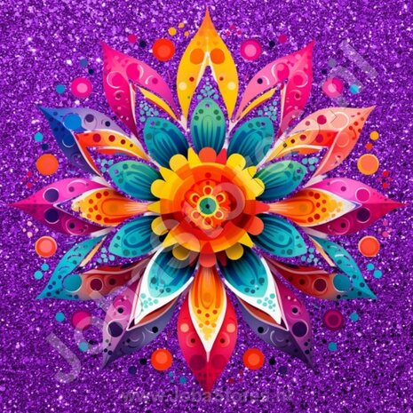 Diamond Painting Mandala Paars