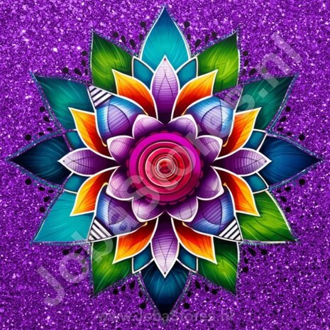 Diamond Painting Mandala Paars