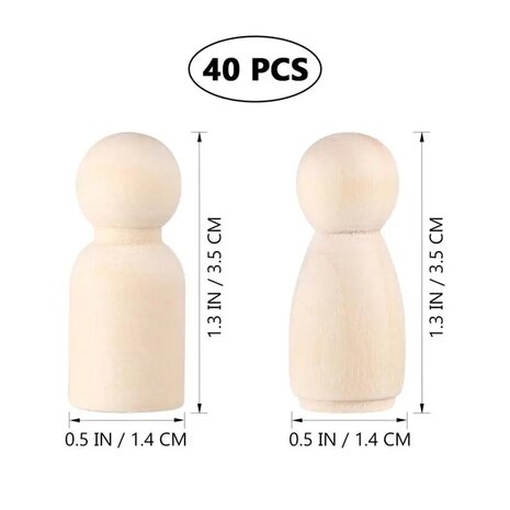 Peg Dolls 40 Stück