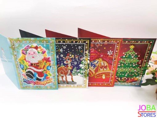 Diamond Painting *Special* Kerstkaarten set (4 stuks)